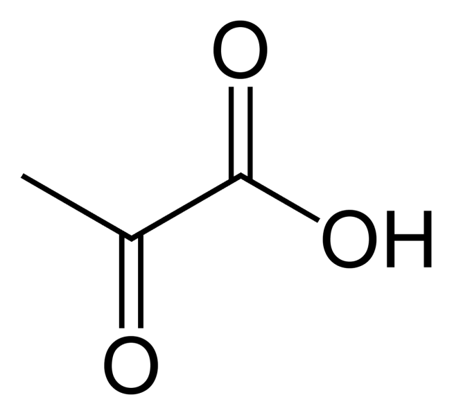 文件:Pyruvic-acid-2D-skeletal.png