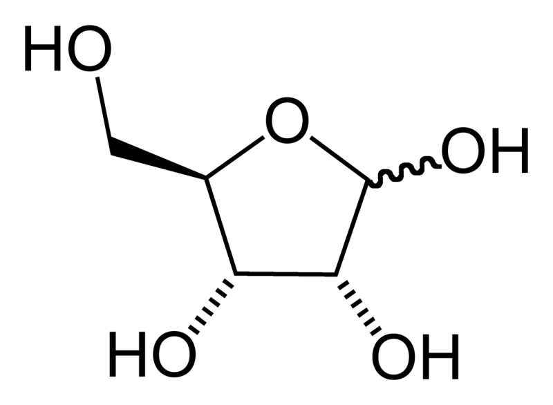 文件:Ribofuranose-2D-skeletal.png
